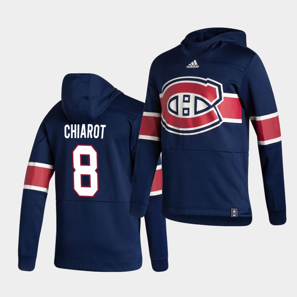 Men Montreal Canadiens #8 Chiarot Blue NHL 2021 Adidas Pullover Hoodie Jersey->florida panthers->NHL Jersey